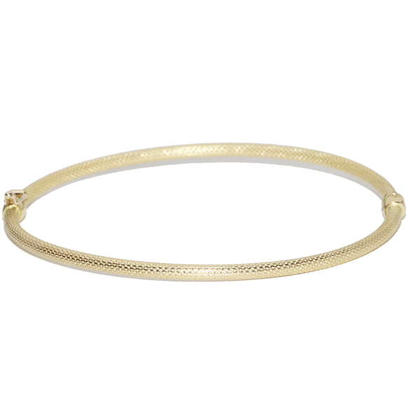 LuxUness K18YG Yellow Gold Bracelet Bangle Metal Bracelet